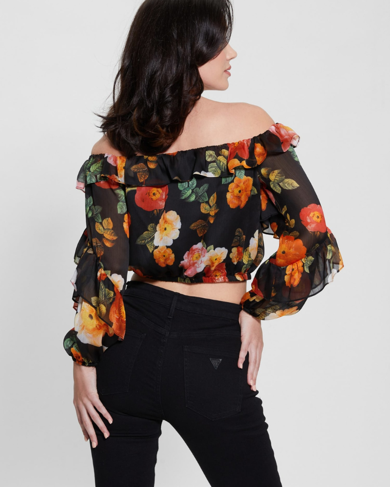 Guess Jeans - Off Shoulder Shani Ruffle Top 