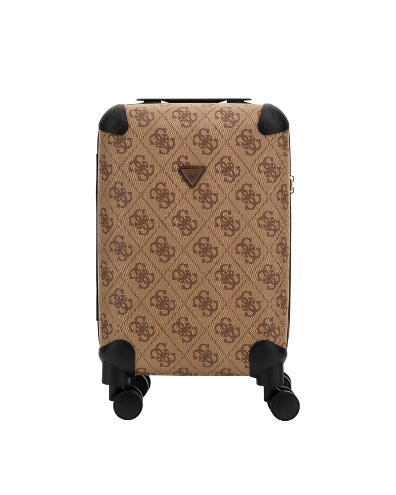 Guess Berta 4G Logo Trolley in latte front view with 4G print