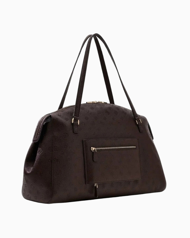 Guess Blake Dome Tote Bag in Brown back view