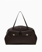 Guess Blake Dome Tote Bag in Brown front view
