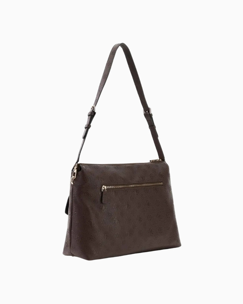 Guess Blake Hobo in Brown Logo back view