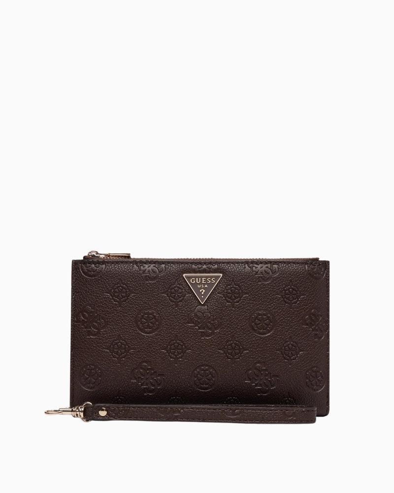 Guess Blake Organizer in brown monogram front view