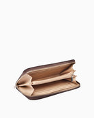 Guess Blake Wallet in brown open view showing interior compartments