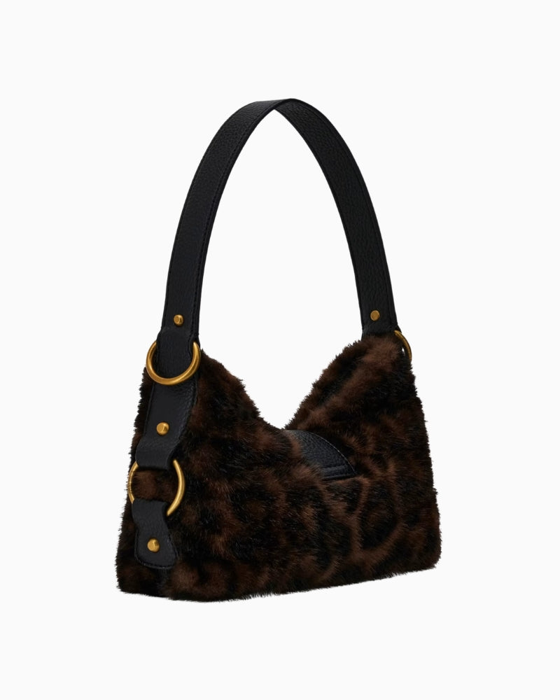 Guess Camden Mini Shoulder Bag in Leopard back view
