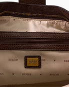 Guess Camden Shoulder Bag in dark brown interior detail