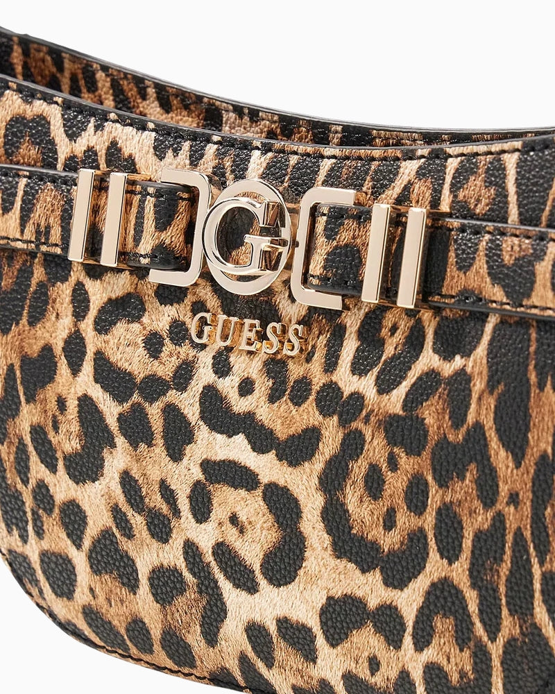 Guess Cirene Shoulder Bag in Leopard logo detail