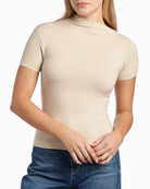 Guess Damiana asymmetric top beige front view