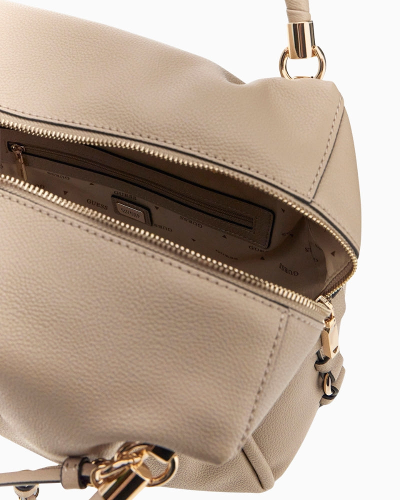 Guess Danya Satchel in Taupe interior detail