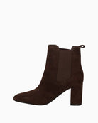 Guess Fiery Suede Boots in Dark Brown side view