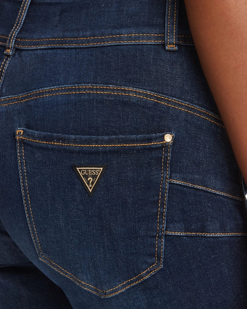 Guess Jeans Shape Up Jeans in Dark Blue back pocket view