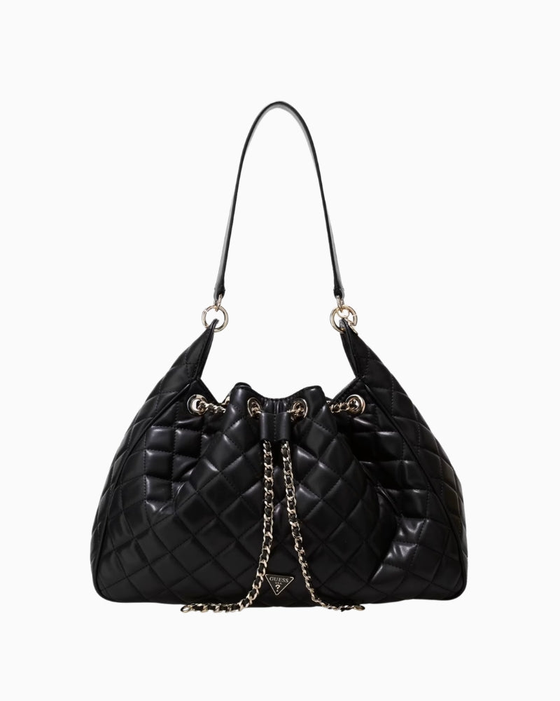 Guess Juliet Hobo Bag in black front view