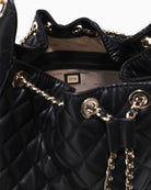Guess Juliet Hobo Bag in black interior logo detail