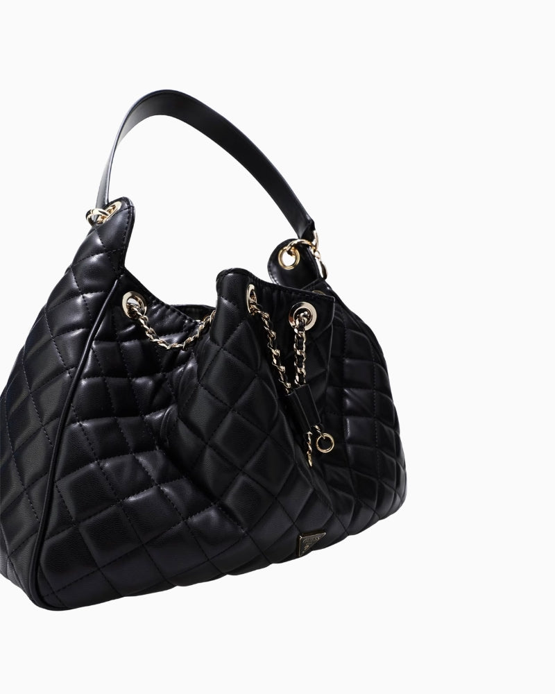 Guess Juliet Hobo Bag in black side view