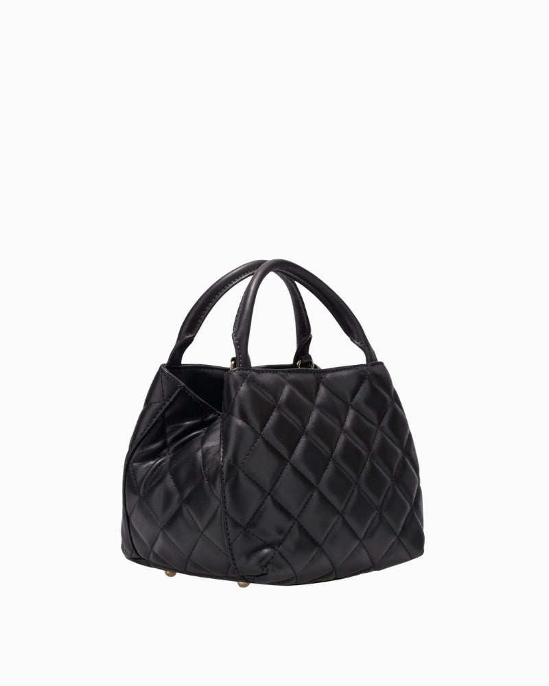 Guess Juliet Mini Satchel Bag in black back view