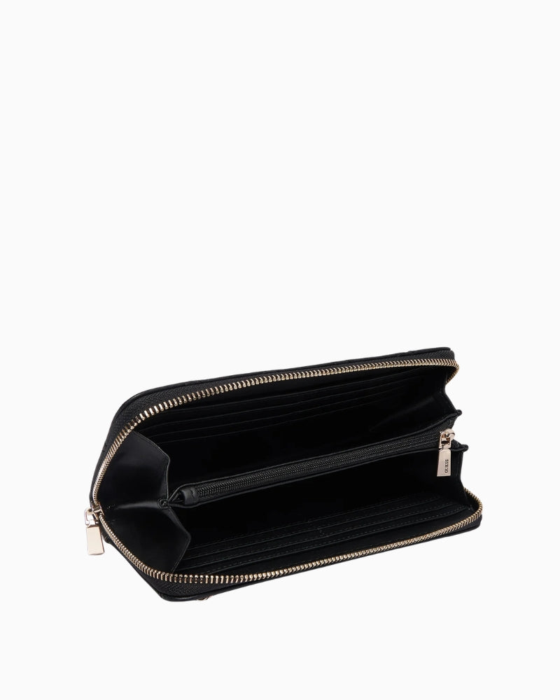 Guess Juliet Wallet in black interior compartment view