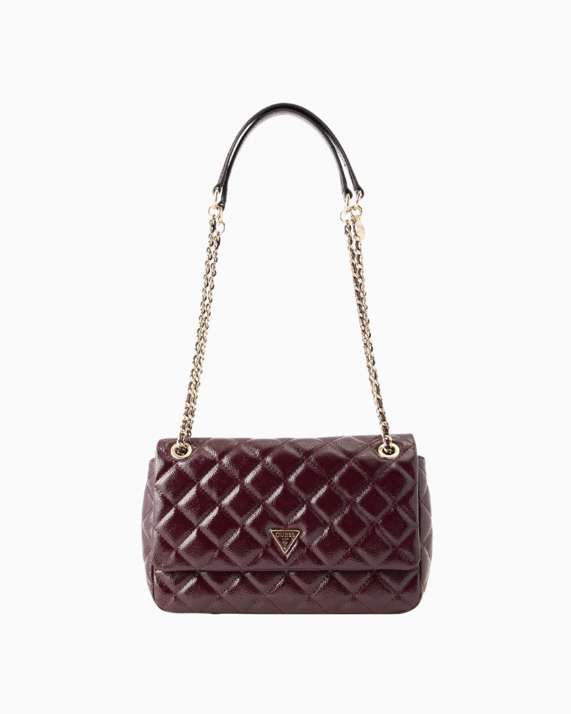 Guess Juliet Xbody Bag in Burgundy front view