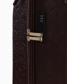 Guess Lenwood 18 In 8-Wheeler in brown embossed logo detail