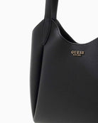 Guess Melody Bucket Bag in Black gold hardware detail