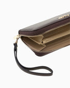 Guess Melody Wallet in brown gold-tone hardware detail