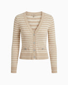 Guess Mix Stripe Rib Marti Tank beige front view