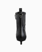 Guess Nemmery Boots in black rear view with triangle logo