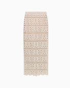 Guess Octavia Long Sweater Skirt cream waist detail