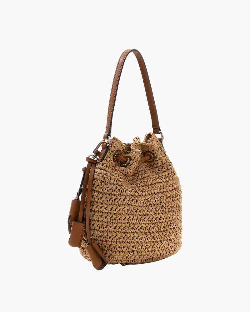 Guess Ofelia bucket bag natural back view