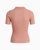 Guess Polo Lace-Up Regina Sweater in peach back view