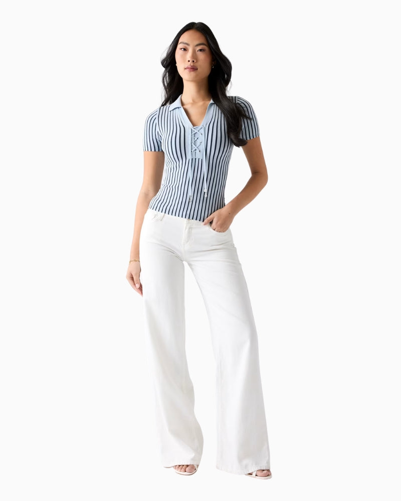 Guess - Polo Lace-Up Regina Sweater | Knit Top | Áines Boutique