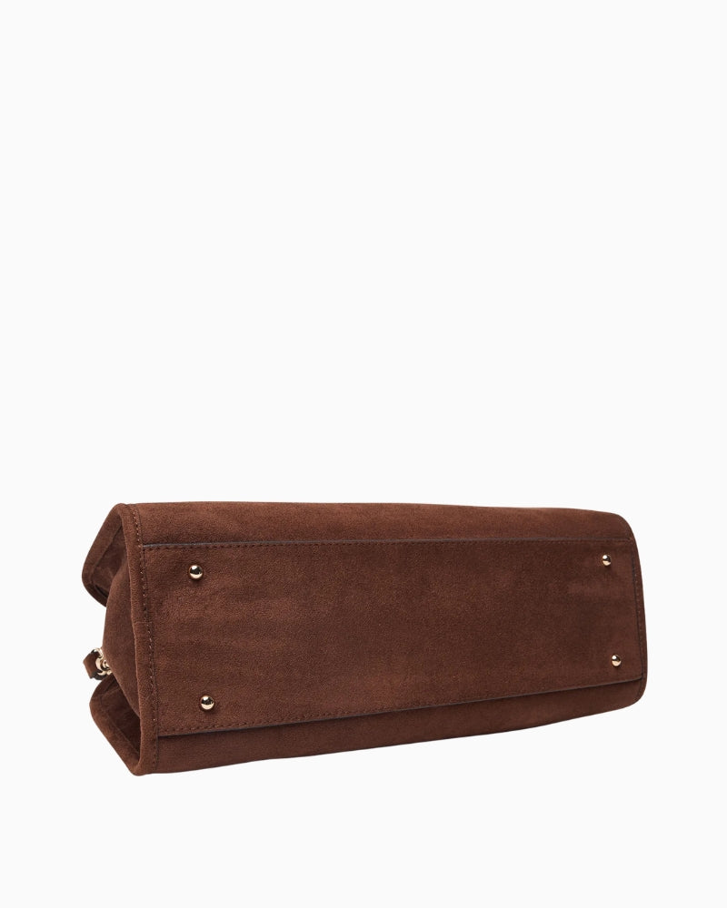 Guess Samantha GF Satchel in brown base detail