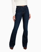 Guess Sexy Flare Jeans in Dark Denim flare leg detail