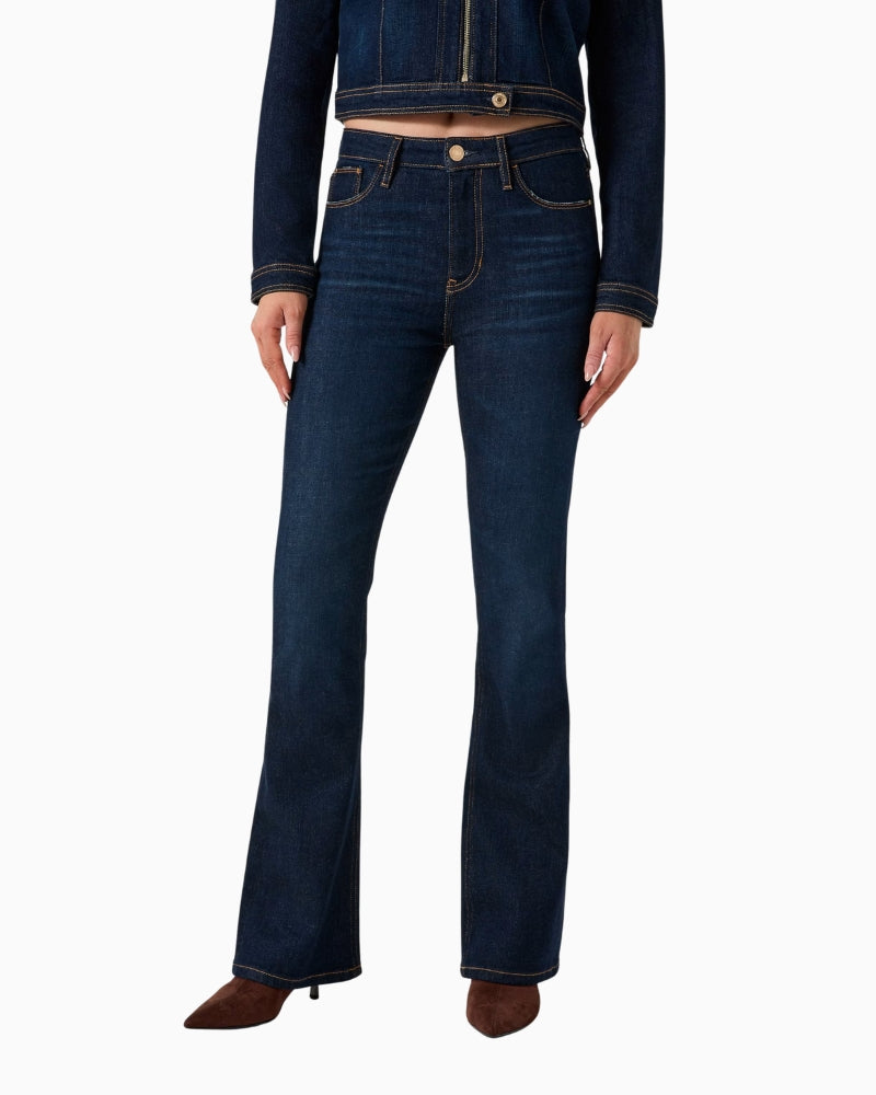 Guess Sexy Flare Jeans in Dark Denim flare leg detail