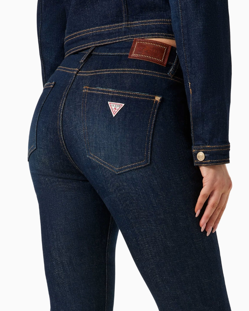 Guess Sexy Flare Jeans in Dark Denim pocket detail