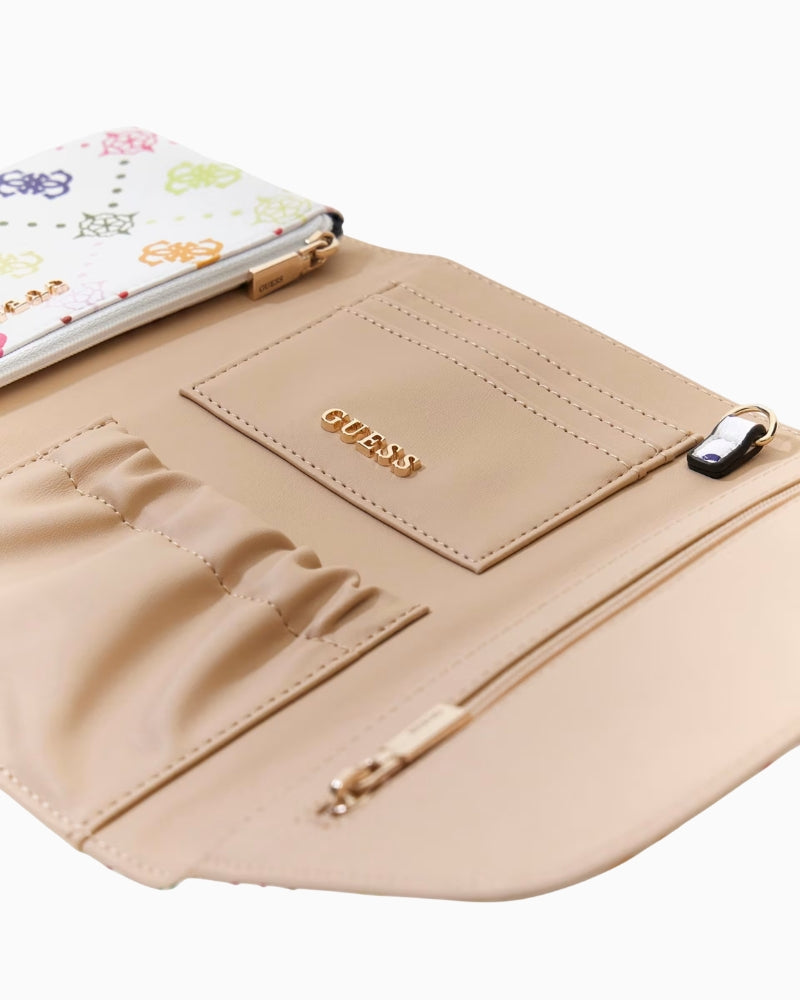 Guess Silia Wallet in multi detail interior view showing logo 1