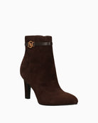 Guess Stivaletto Boots in Dark Brown suede right side view