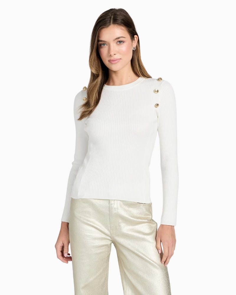 Guess Vonn Top in cream front view