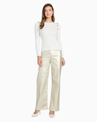 Guess Vonn Top in cream full front view