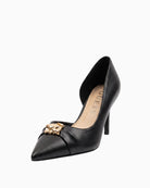 Guess Yadina Court Shoes in Black gold-tone front detail