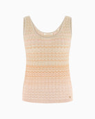 Guess knitted tank top beige multi product flat view