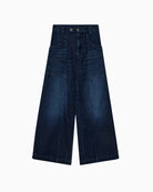 Heyanno Fair Scate wide-leg ankle jeans in blue cotton blend