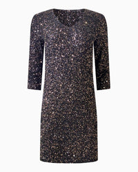 Sani Blu - V-NECK SEQUIN DRESS