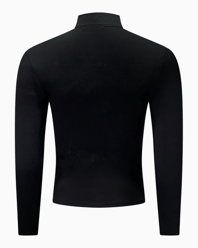 Tommy Jeans- Zip Mockneck Long Sleeve Top