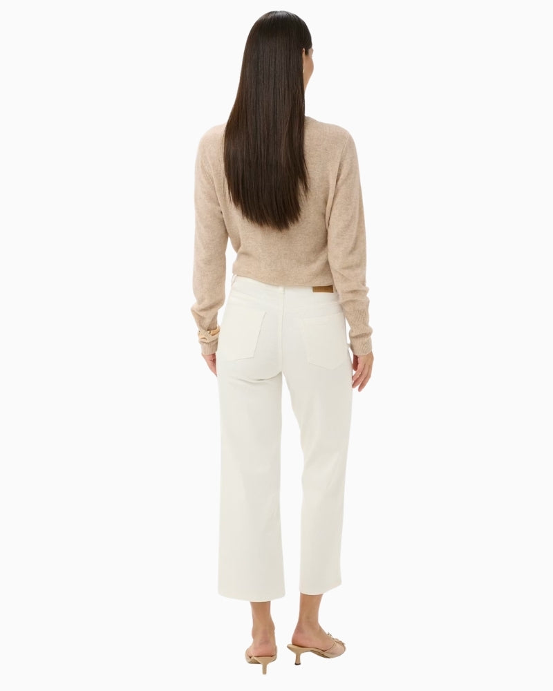 Kaffe Abrook cropped wide leg jeans back view – Áines Boutique