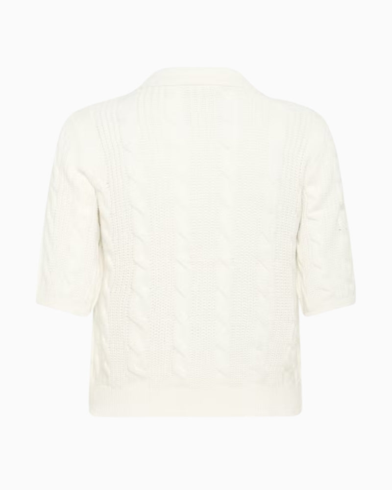 Kaffe Blair cable knit cardigan back view white background – Áines Boutique