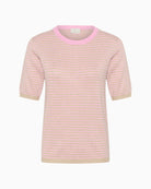 Kaffe Kalizza striped pullover front view white background – Áines Boutique