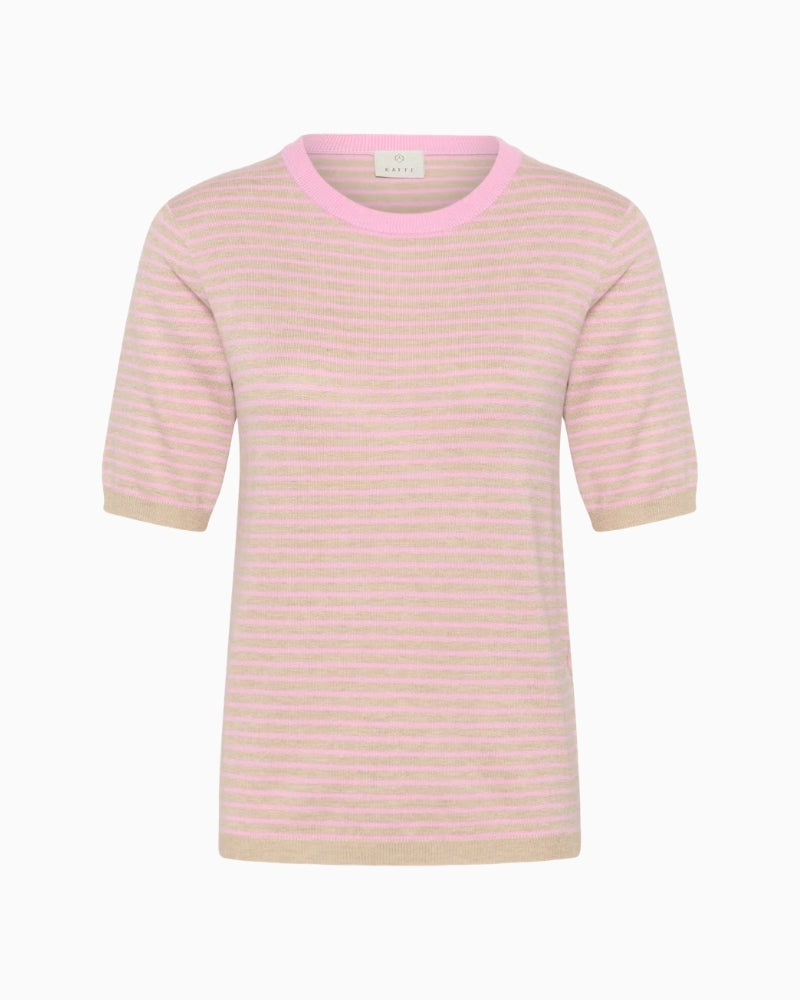 Kaffe Kalizza striped pullover front view white background – Áines Boutique