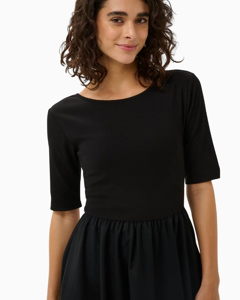 Kaffe Kirsten dress scoop neckline detail – Áines Boutique