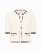 Kaffe Acoco Knit Cardigan chalk pocket detail