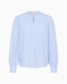 Kaffe Ajada Blouse blue stripe fabric detail