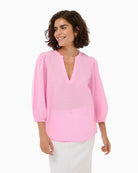 Kaffe KAPenelope blouse Pink Frosting front view